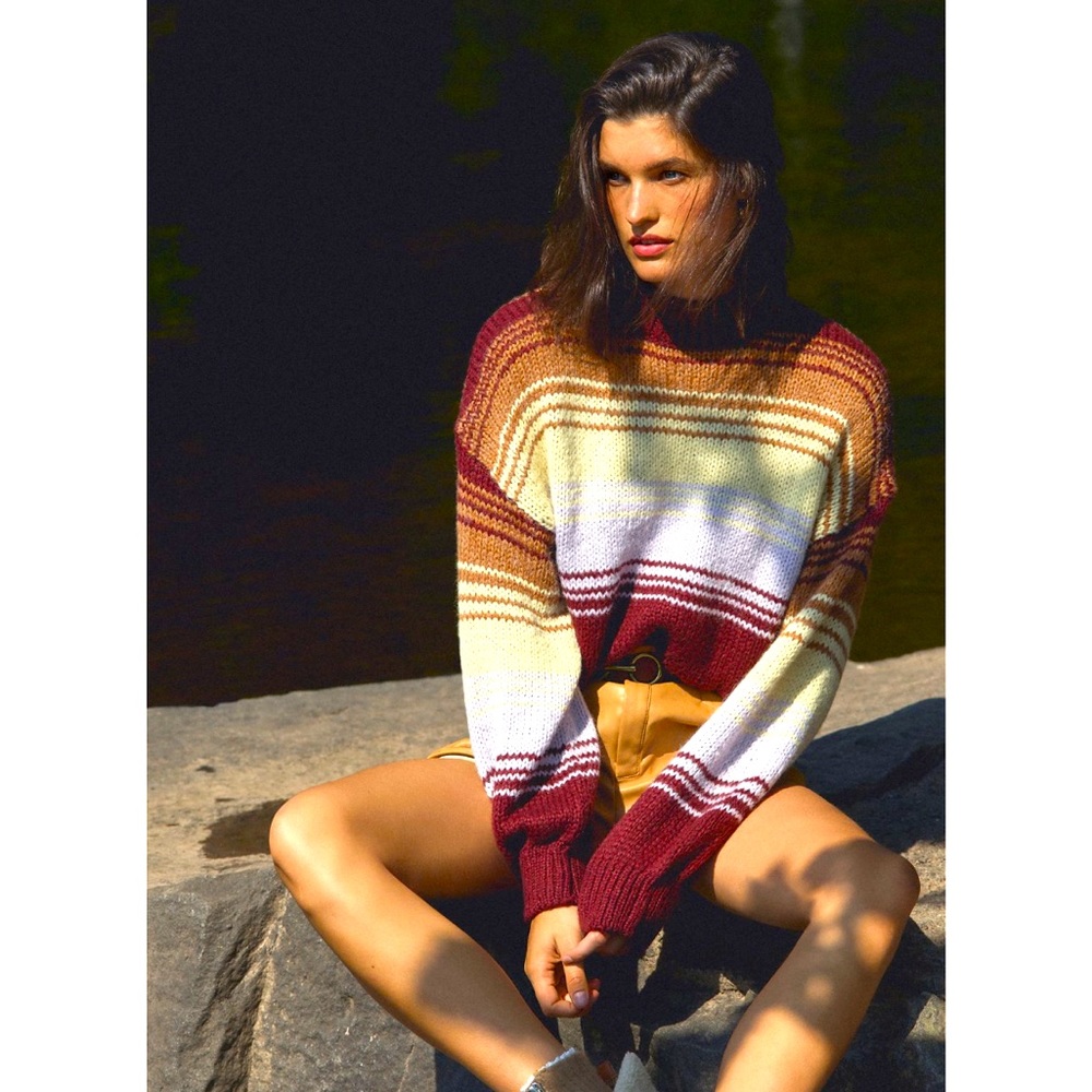Anthropologie Callahan Amber Striped Sweater